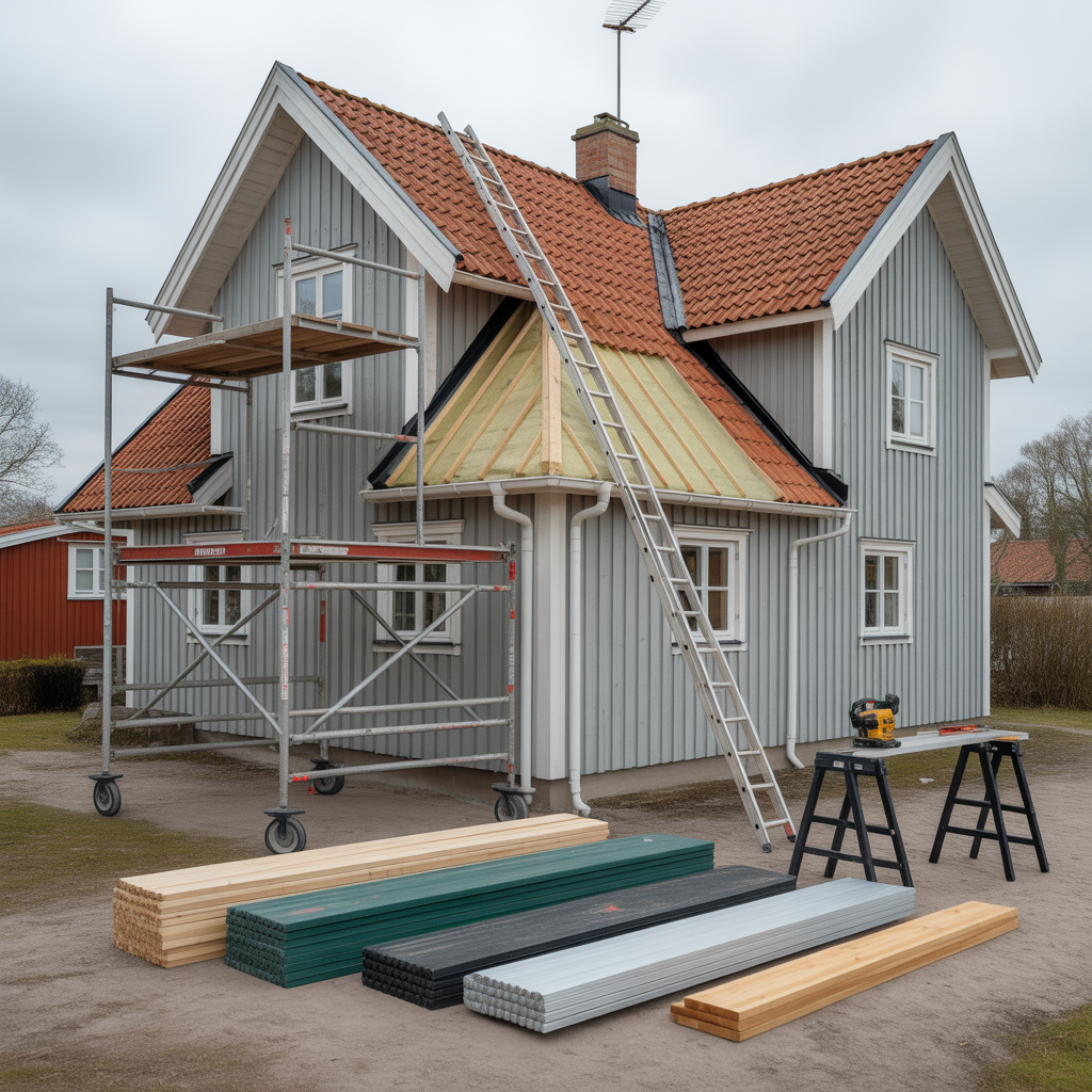 byta vindskivor kostnad materialval och arbetsgang